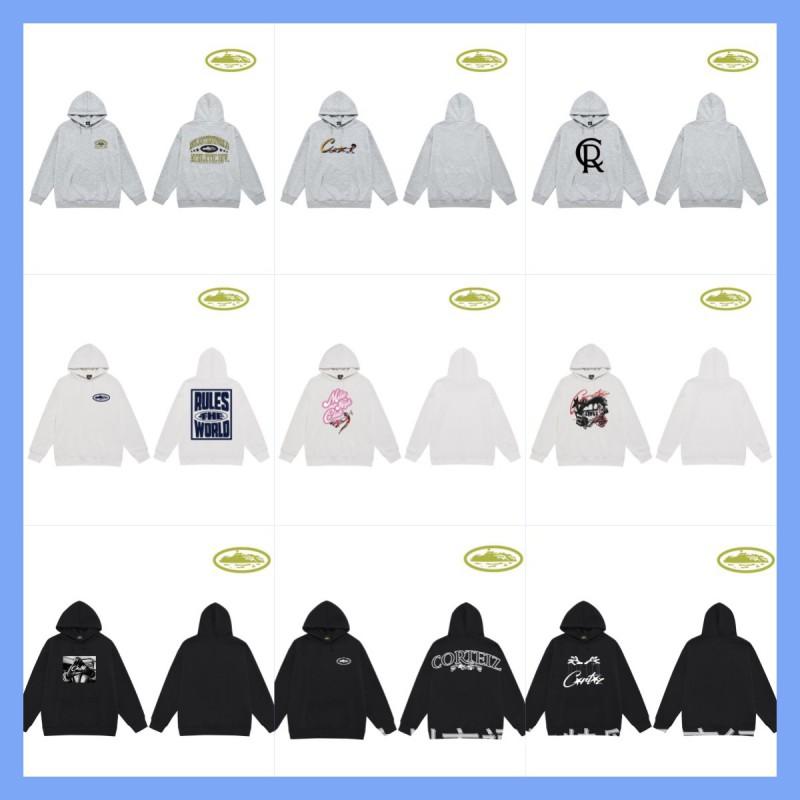CORT Alcatraz Distressed Hoodie Men Streetwear Loose Fit Couple Sweatshirt Winter