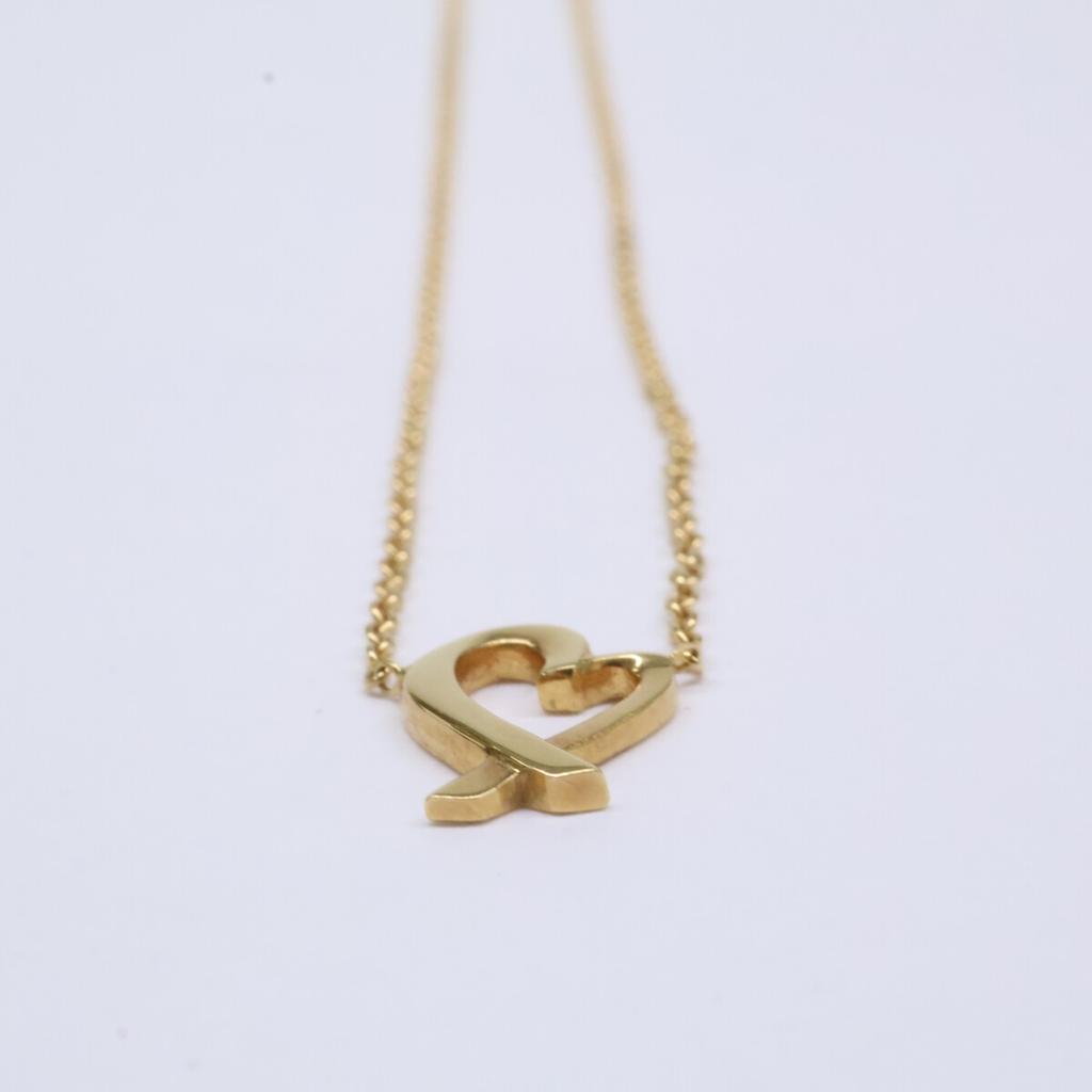 TIFFANY&Co. 750 Paloma Picasso Loving Heart Necklace Yellow GoldUsed