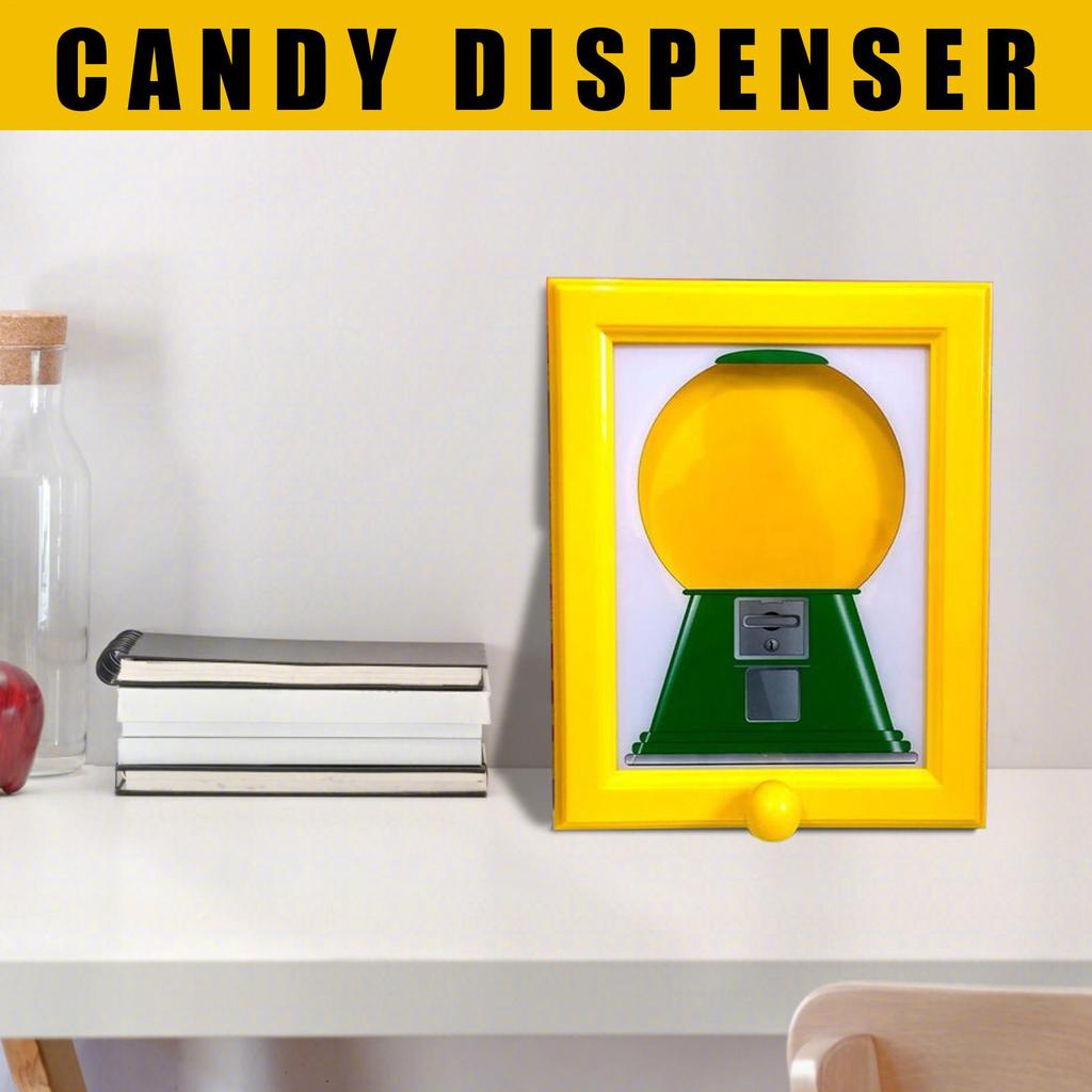 Desk Candy Dispenser Candy Vending Machine Photo Frame Creative Vending Toy Decorative Snack Container for Party Kitchen