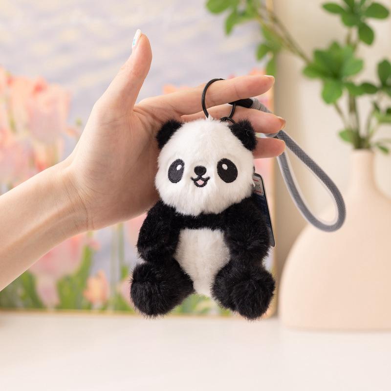 Cartoon Capibara Capybara Doll Plush Toy Hamburger Capybara Panda Small Pendant Bag Keychain