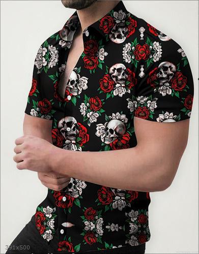 Sports d printing shirt casual explosion breathable quick drying casual vacation