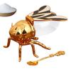 Recipiente Creativo con Forma de Abeja para Almacenar Miel, Dispensador, Tarro de Miel de Abeja, Tarro de Especias y Condimentos de Cocina con Cuchara y Soporte de Almacenamiento