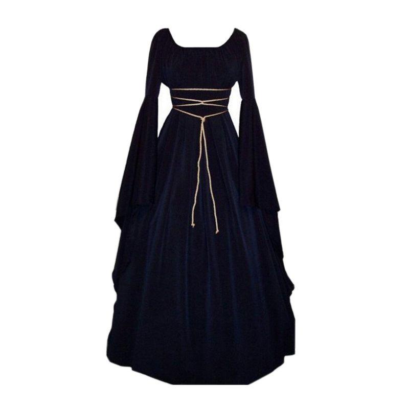 Vintage Medieval Womens Dress Victorian Renaissance Gothic Costume Gown Dress