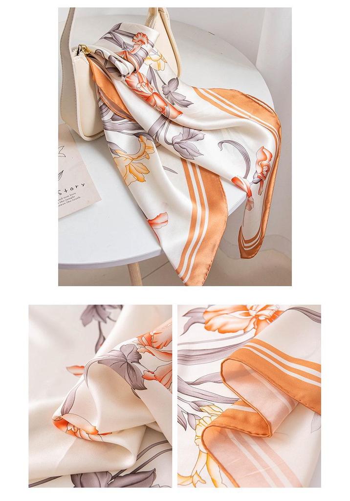 2026 Mulberry Silk Square Scarf: High-End Printed Necktie Shawl Gift for Elders