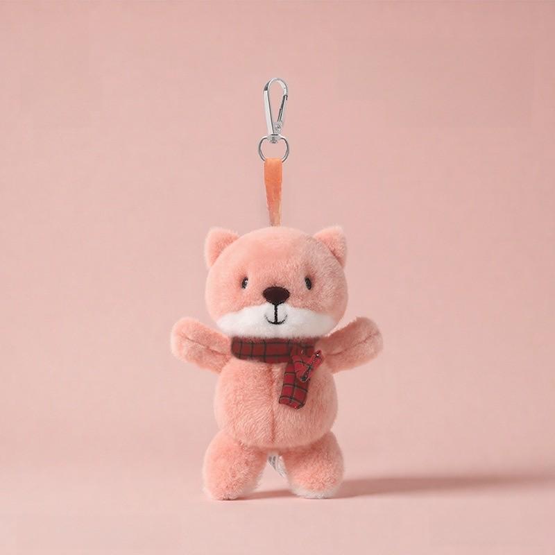 Forest Explore Small Plush Dog Charm With Short Pile Fiber For Birthday Gift