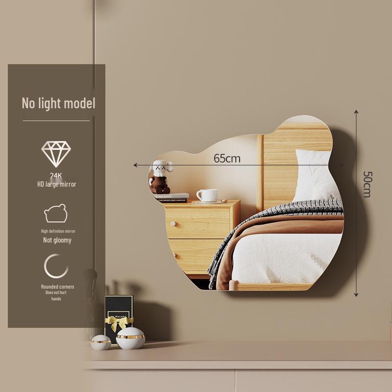 

Розумне світлодіодне дзеркало для макіяжу «Маленький Ведмедик»: Нерегулярний Настінний та Настільний для Спальні або Туалетного Столика