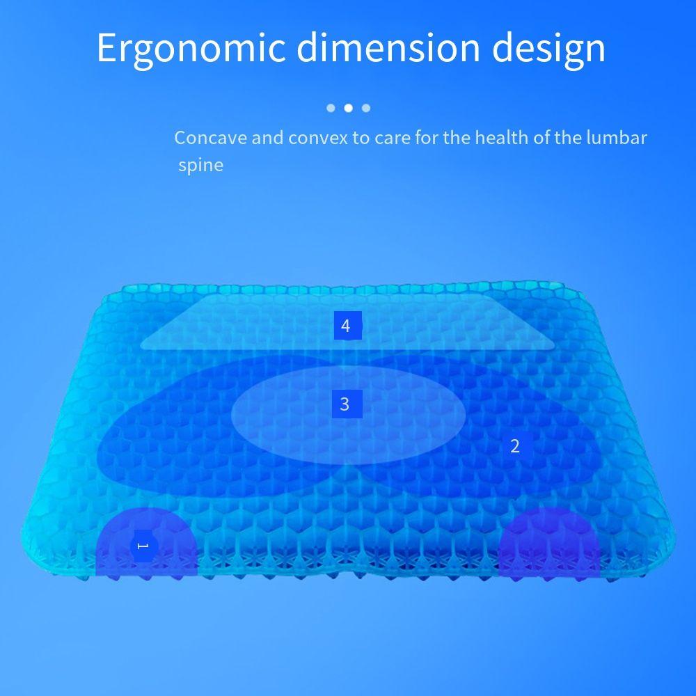 Foldable Gel Seat Cushion Portable Cooling Seat Pads Massage Honeycomb Gel Cushion  Car