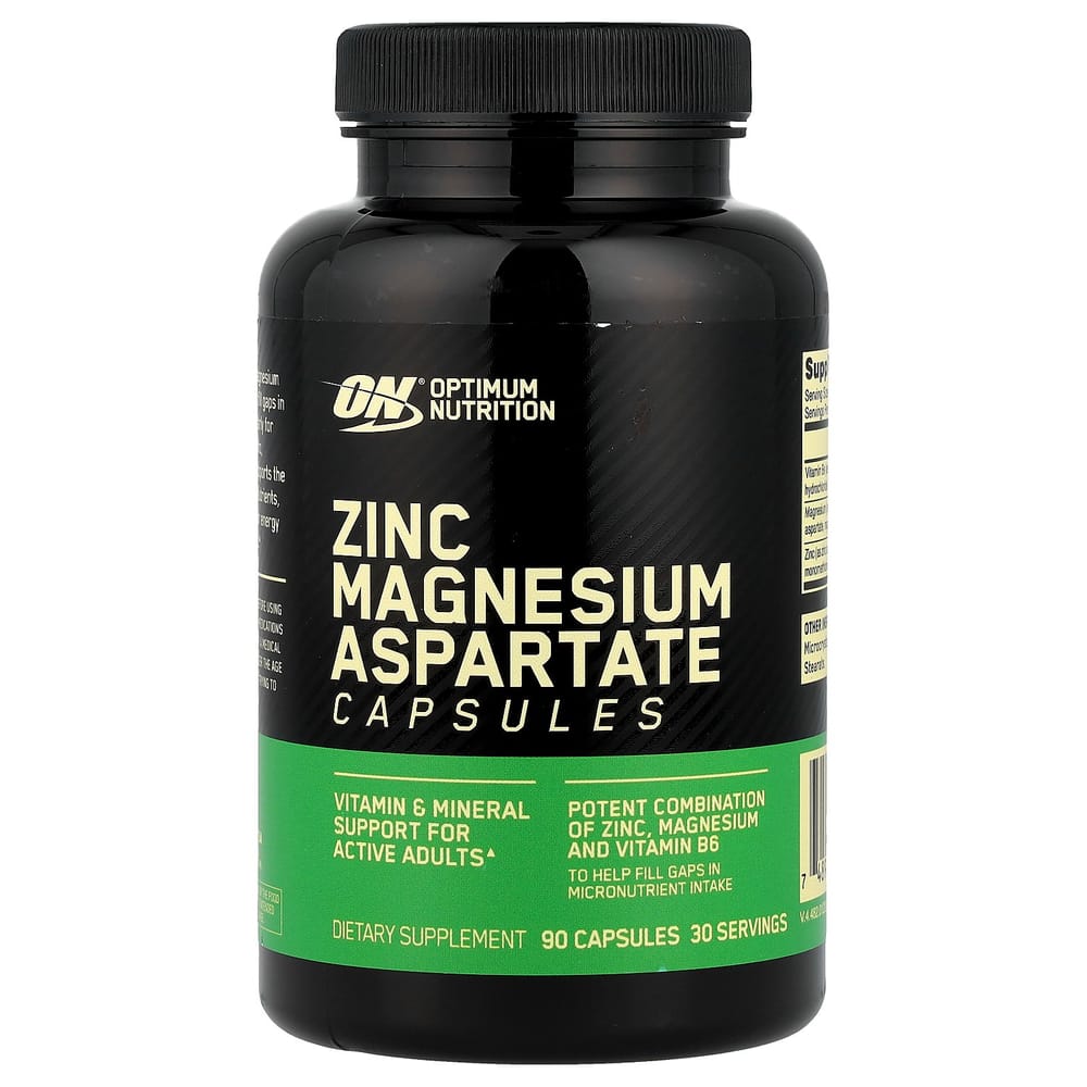 Optimum Nutrition ZMA (Zinc Magnesium Aspartate) Capsules, 90 Counts