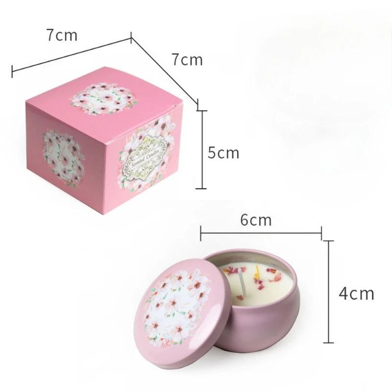 1Pcs/Box Scented Candle Set Gift Islamic Arabian Patterns Fragrance Candle Jar DIY Smokeless Couples Romantic Incense Candles for daily use