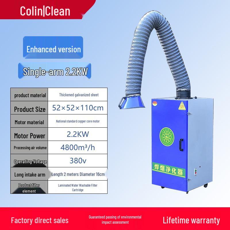 Mobile Welding Fume Purifier & Dust Collector for Soldering and Industrial Use