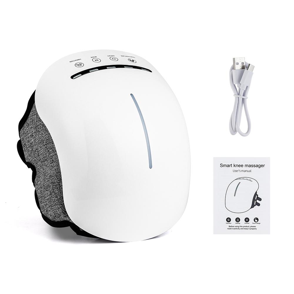 

Cordless Knee Massager 6 Silicone Vibration Massage Heads Knee Relaxing Massage Joint Knee Device Gifts for Grandma Grandpa белый