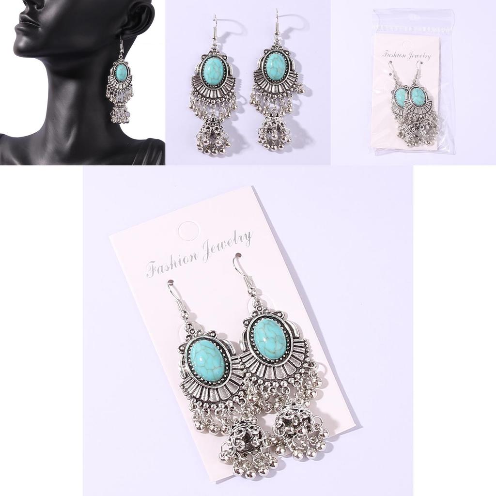 Boho Chic Drop Earrings With Electroplated Geometric Shape For Female Fashion