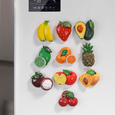 1 Set of Fruit-Themed Resin Ornaments (10 Pieces), Realistic and Cute Design, Perfect for Home Decor, , Kitchen Decoration
