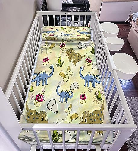 Machine washable naptime bedding set with dinosaur and unicorn prints for daycare and kindergarten. Suitable for girls and boys. A variety of patterns