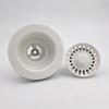 A60Z3-1/2 Inch White Polymer Drain Assembly With Basket Strainer And Stopper For Granite Or Fireclay Kitchen Sinkmay