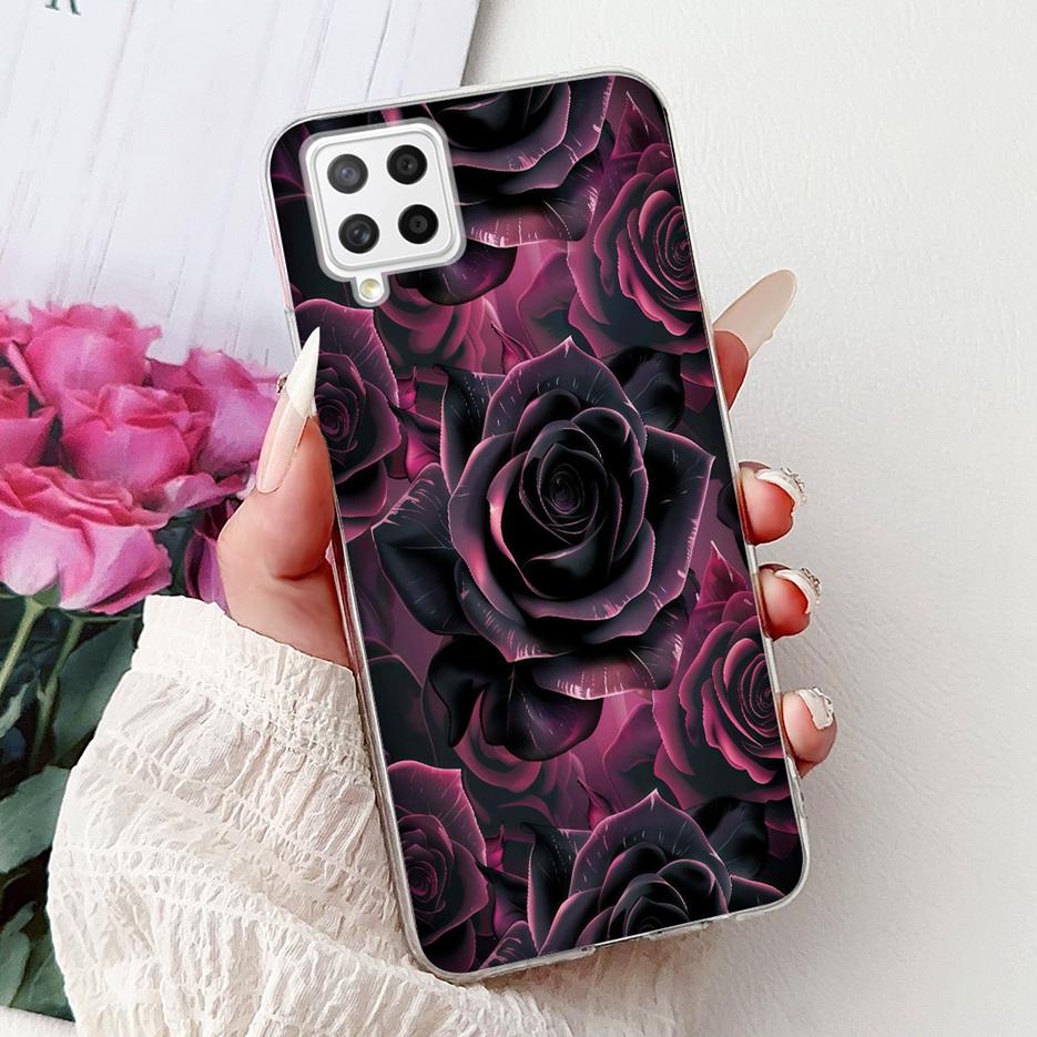 For Samsung Galaxy A22 4G Case Coloful Flowers Painted Cover Soft Slim Phone Case For Samsung A22 A 22 Galaxy A42 5G Fundas Bags