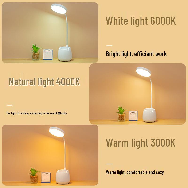 LED Rechargeable Eye Protection Study Lamp for Dorms and Children's Reading