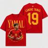 Lamine Yamal Spain No19 Football Graphic T Shirt Y2k Oversized Unisex Summer High Quality Short Sleeve Streetwear Fan Tee
