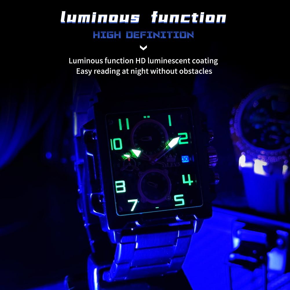 Casual Business Movement Fashion Quartz Wristwatches Blue Steel Chronograph Clock Men Luxury Watches Mens Gifts Relojes
