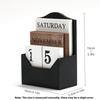 Calendario da scrivania in legno con conto alla rovescia e logo personalizzato per regalo d'ufficio