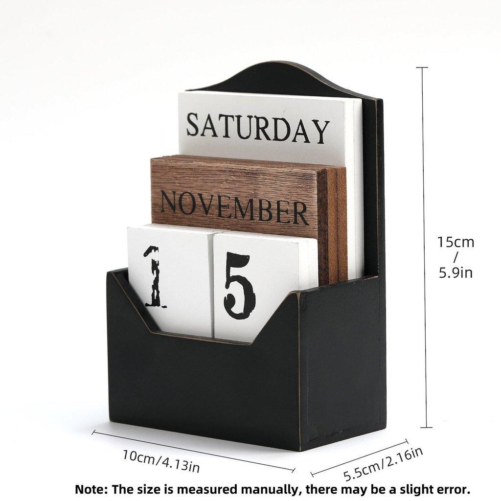 Calendario da scrivania in legno con conto alla rovescia e logo personalizzato per regalo d'ufficio