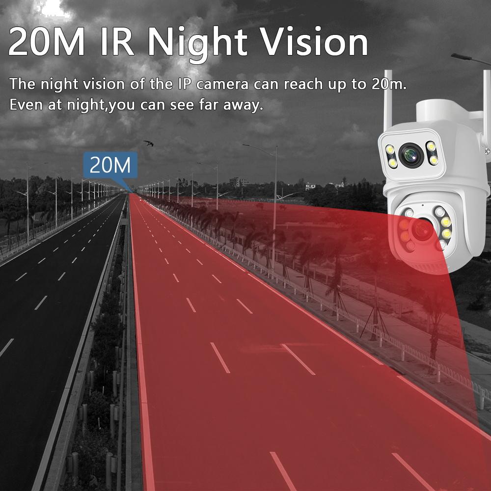 ICSEE 8MP 4K lentilă duală WIFI PTZ Cameră de securitate IP în timp real Ecran dublu Ai Urmărire automată Detectare a corpului în aer liber Impermeabil supraveghere video CCTV