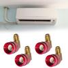 4 Pcs R410A Refrigerant Adapter Set Quick Connect Brass Conversion Set R410A Adapter Set for Air Conditioning Systems