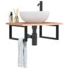 VidaXL Wall-mounted Vanity Shelf Steel and Solid Oak Wood 3302605