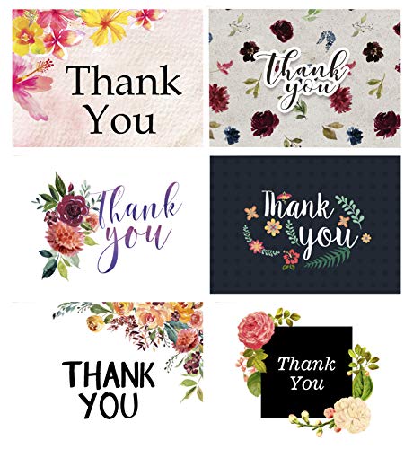 Darling Souvenir Floral Wreath Thank You Card Blank Greeting Card With White Envelopes