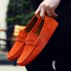 Ultra-light Mens Penny Loafers Suede Leather Slip on Flats New Casual Business Dress Shoes Male Wedding Party Office Lazy Shoes