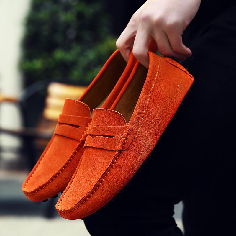 Fashion Handmade New Men Shoes Genuine Leather Mens Loafers Moccasins Slip On Men's Flats Male Driving Shoes All-match Men Casual Shoes