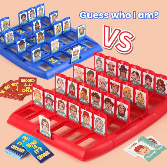 Who Is It Board Game Kids Adults Family Night Classic Guessing Game Portable Travel