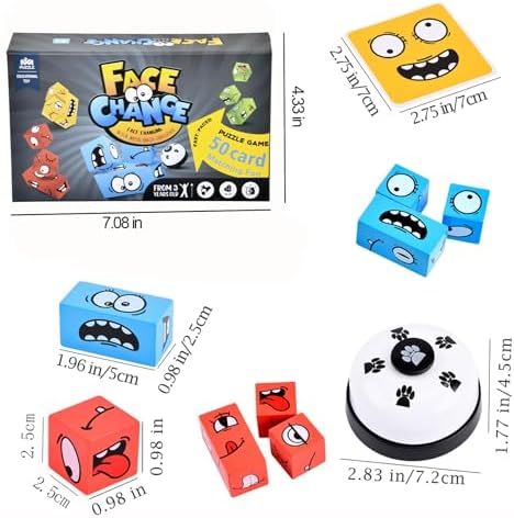 LADVATKIN Wooden Puzzle Blocks Interactive Brain Teaser Game with Bell Educational Toy for Kids Family Board Game