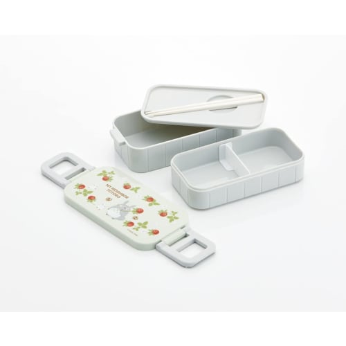Skater Bento Box My Neighbor Totoro Strawberry 600ml Antibacterial 2 Tiers for Women Made in Japan YZW3AG-A