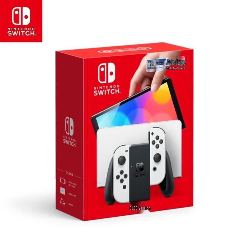 Nintendo Switch OLED Console with White Joy-Con and Yoshi's Crafted World (CN version)