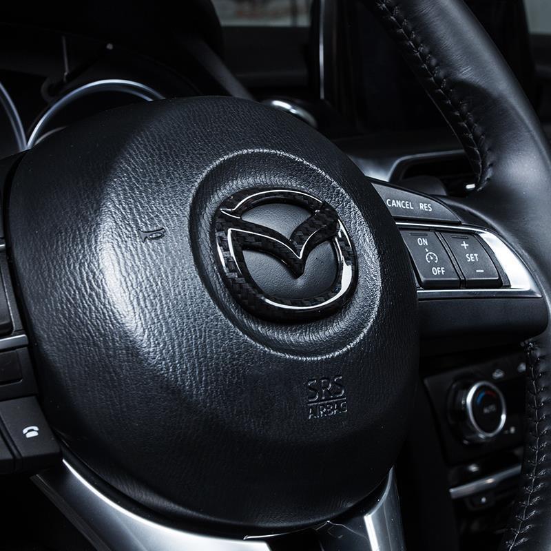 1pc ABS Car Steering Wheel Center Emblem Sticker for Mazda 3 CX3 CX4 CX5 CX7 CX8 CX9 CX30 RX7 Atenza Axela Interior Decoration