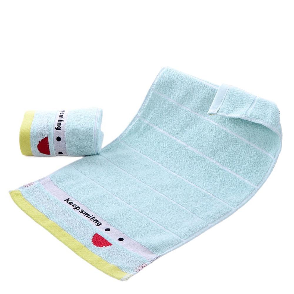 

2Pcs 25x50cm Children Face Towel Luxury Cotton Hand Towel Beach Towel Keep Smiling Bath Towel Salon синій