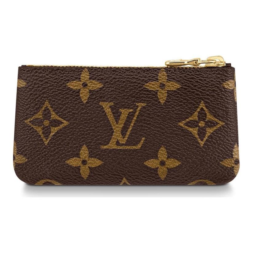 LOUIS VUITTON classic monogram chain  compact and portable  Monogram-coated canvas  key and coin purse  women's style  brown