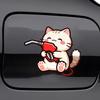 20 piece cartoon kitten hand-held refueling gun refueling prompt sticker car refueling port sticker