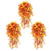 1/2/3/4Pcs Fall Hanging Artificial Morning Glory UV Resistant Realistic Fake Flower Wedding Party Indoor Outdoor Garden Wall Hanging Flower Decoration
