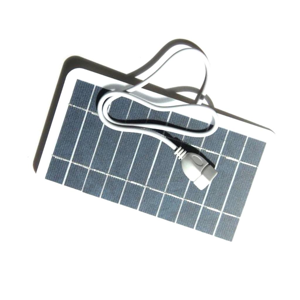 5W 5V Small Solar Panel with USB DIY Monocrystalline Silicon Solar Cell Waterproof Camping Portable Power Solar Panel