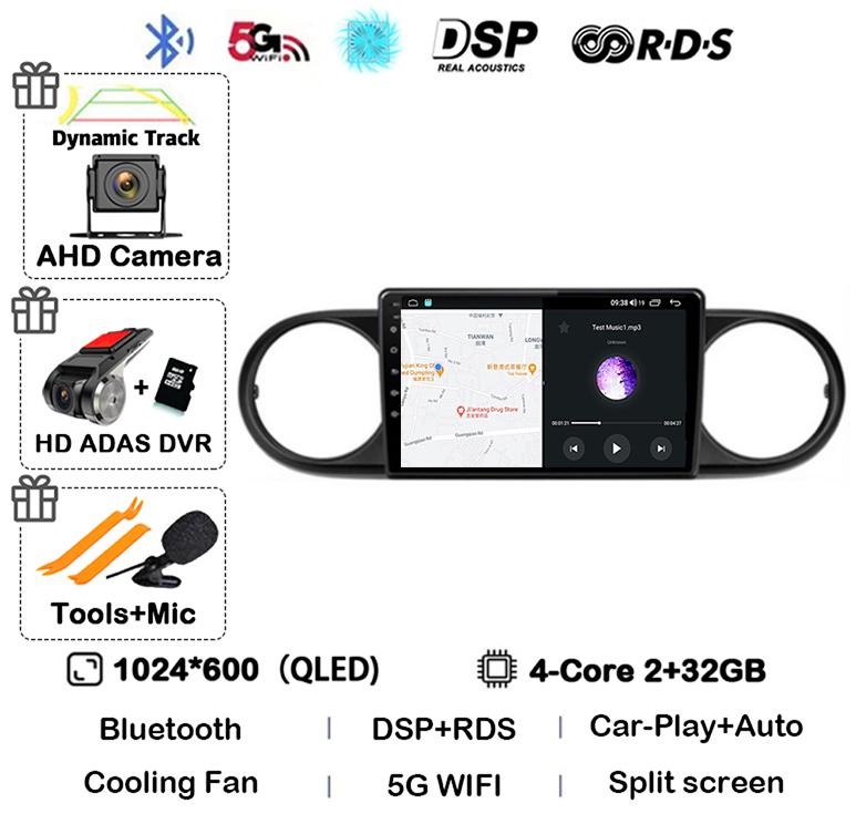 Android 14 Carplay Auto For Toyota Corolla Rumion Tacoma Car Radio Multimedia Navigation GPS BT Video Player Stereo Autoradio 4G
