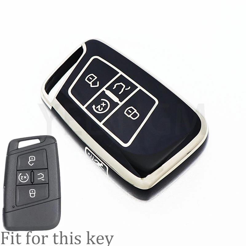 

5-кнопочный чехол-накладка из ТПУ для смарт-ключа Volkswagen VW 2018 Atlas Tiguan Golf 7 Magotan Fob Пульт Держатель Корпус Брелок