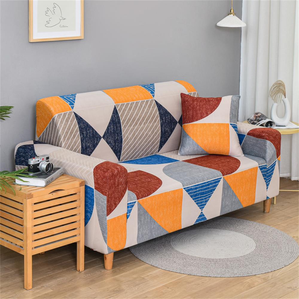 1pc Printed Elastic Sofa Cover Antidirty Spandex Sofa Cover Furniture Protector for Bedroom Office Living Room Home Decor