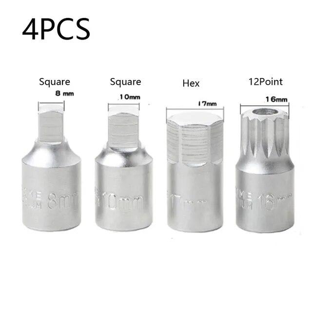 M16 H17 S8 S10 Oil Sump Drain Plug Socket Wrench 3/8'' Drive Auto Repairing Transmission Gearbox Screw Wrench Car Repair Tool