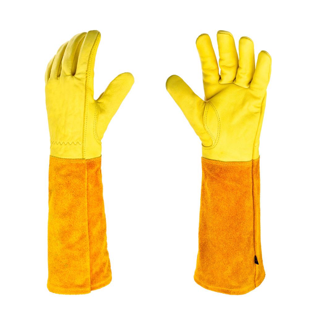 1Pair Garden Gloves Long Thorn Proof Rose Pruning Gauntlet Breathable Floral Labor Working Mitten Protection Elbow for Women Men