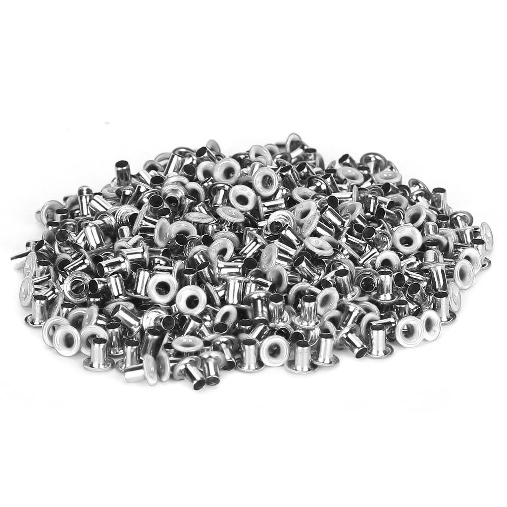 500 Stück Messingösen, 2 mm Innenloch, bunte Ösen, Set für Kleidung, Schuhe, Taschen, DIY-Handwerk, weiß
