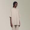 Unisex Streetwear Cotton Tee With Letter Print Loose Fit Short Sleeve T-Shirt Adults