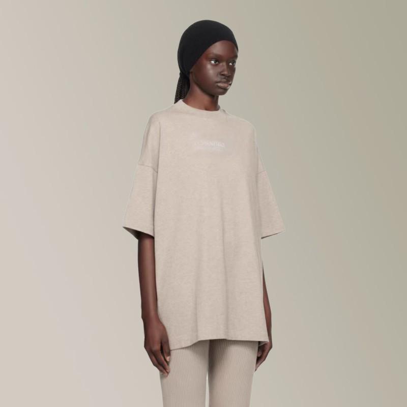 Unisex Streetwear Cotton Tee With Letter Print Loose Fit Short Sleeve T-Shirt Adults