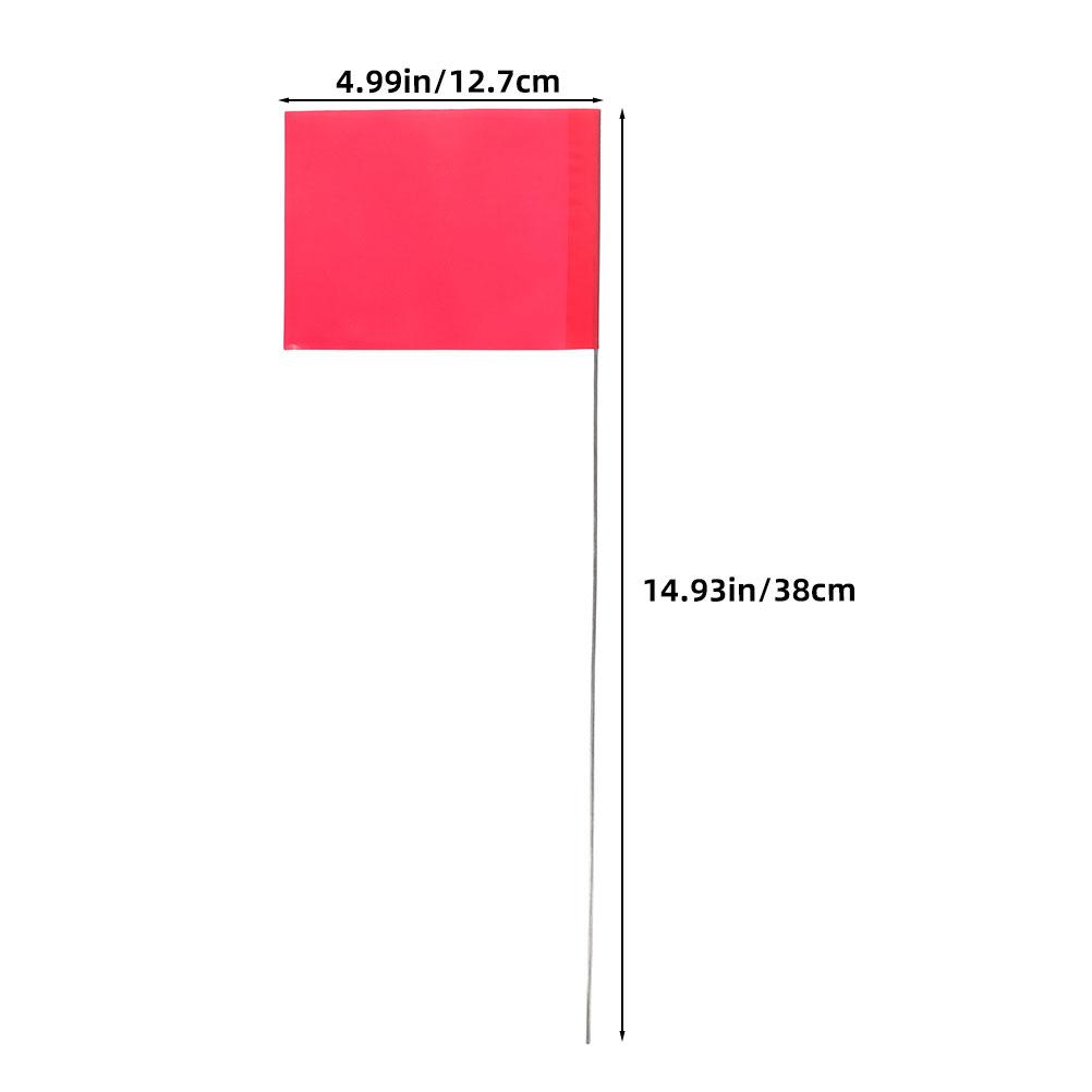 30 Stück Messflaggen Markierungsflaggen Dreieckige Signalmarkierungen Bewässerungsvermessung Stahlkabel PVC Langlebig Robust Helle Farben